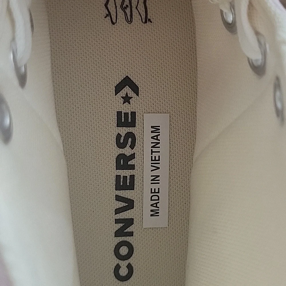 Converse Pink and White High-Top Sneakers Size 8.5 Womens.